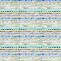Voyage Maison Carnival Stripe Printed Fabric Sample Swatch in Lagoon