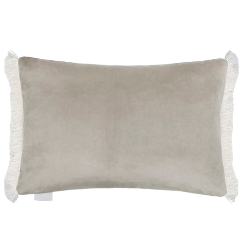 Additions Carrara Fringed Feather Cushion in Frost