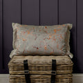 Additions Carrara Fringed Feather Cushion in Rosewater