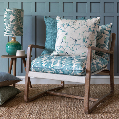 Additions Carrara Printed Feather Cushion in Ocean