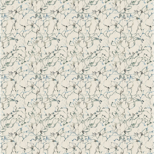 Abstract Blue Fabric - Carrara Printed Cotton Fabric Frost Additions