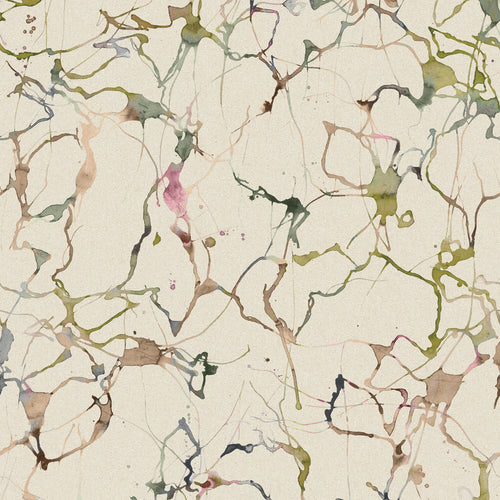 Abstract Cream Fabric - Carrara Printed Cotton Fabric (By The Metre) Meadow Additions