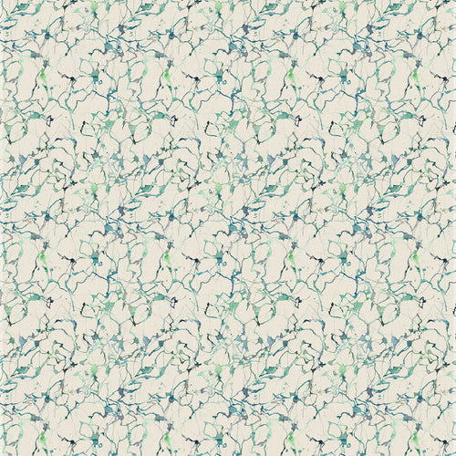 Abstract Blue Fabric - Carrara Printed Cotton Fabric (By The Metre) Ocean Additions
