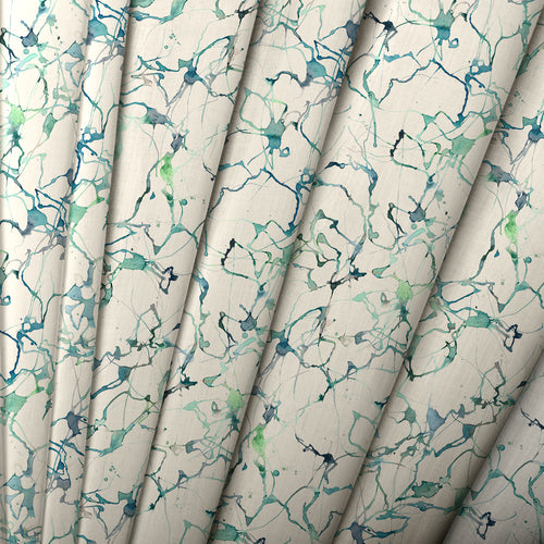 Abstract Blue Fabric - Carrara Printed Cotton Fabric Ocean Additions