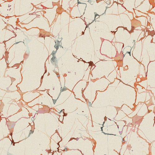 Abstract Orange Fabric - Carrara Printed Cotton Fabric (By The Metre) Rosewater Additions