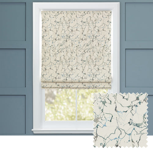 Abstract Cream M2M - Carrara Printed Cotton Made to Measure Roman Blinds Frost Voyage Maison
