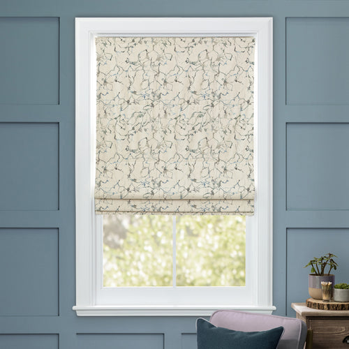 Abstract Cream M2M - Carrara Printed Cotton Made to Measure Roman Blinds Frost Voyage Maison