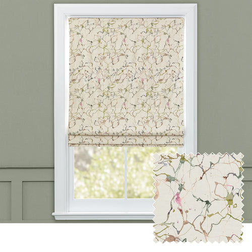 Abstract Cream M2M - Carrara Printed Cotton Made to Measure Roman Blinds Meadow Voyage Maison