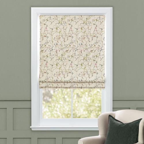 Abstract Cream M2M - Carrara Printed Cotton Made to Measure Roman Blinds Meadow Voyage Maison