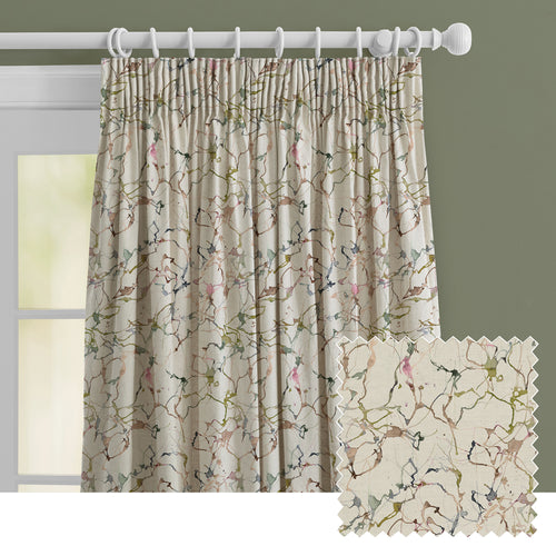 Abstract Cream M2M - Carrara Printed Made to Measure Curtains Meadow Voyage Maison