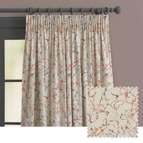 Abstract Beige M2M - Carrara Printed Made to Measure Curtains Rosewater Voyage Maison
