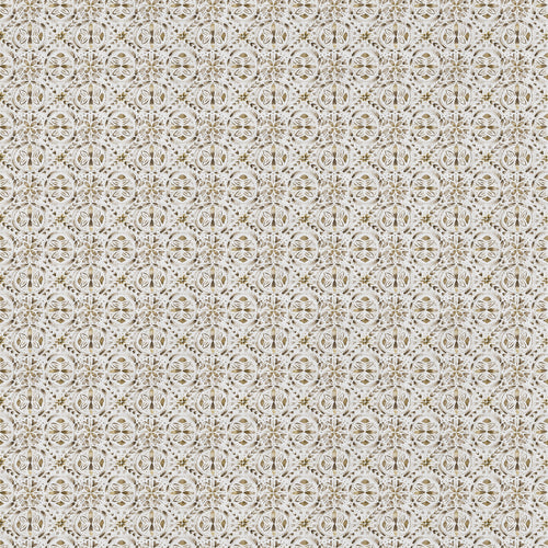 Geometric Beige Fabric - Casia Printed Cotton Fabric (By The Metre) Stone Voyage Maison