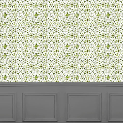 Abstract Green Wallpaper - Casia  1.4m Wide Width Wallpaper (By The Metre) Sage Voyage Maison