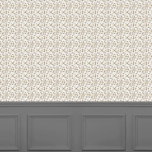 Abstract Beige Wallpaper - Casia  1.4m Wide Width Wallpaper (By The Metre) Stone Voyage Maison