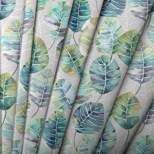 Fauna BLue Fabric - Cassava Printed Cotton Fabric Capri Voyage Maison