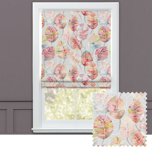 Floral Orange M2M - Cassava Printed Cotton Made to Measure Roman Blinds Cinnamon Voyage Maison