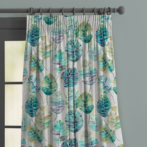 Floral Blue M2M - Cassava Printed Made to Measure Curtains Capri Voyage Maison