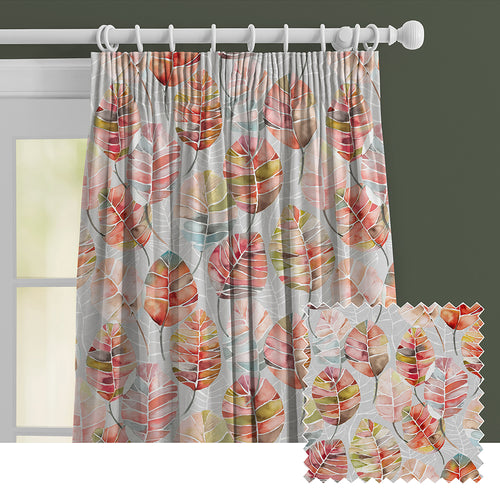 Floral Orange M2M - Cassava Printed Made to Measure Curtains Cinnamon Voyage Maison