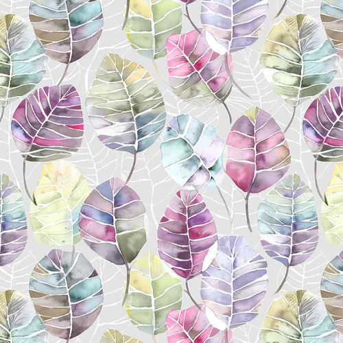 Floral Purple Wallpaper - Cassava  1.4m Wide Width Wallpaper (By The Metre) Sorbet Voyage Maison