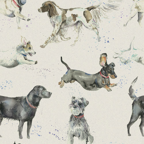 Animal Cream Fabric - Catch Printed Cotton Fabric (By The Metre) Natural Voyage Maison