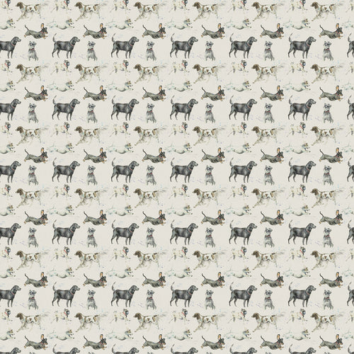 Animal Cream Fabric - Catch Printed Cotton Fabric Linen Voyage Maison