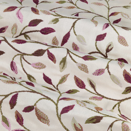 Floral Purple Curtains - Cervino Jacquard Room Darkening Pencil Pleat Curtains Damson Voyage Maison