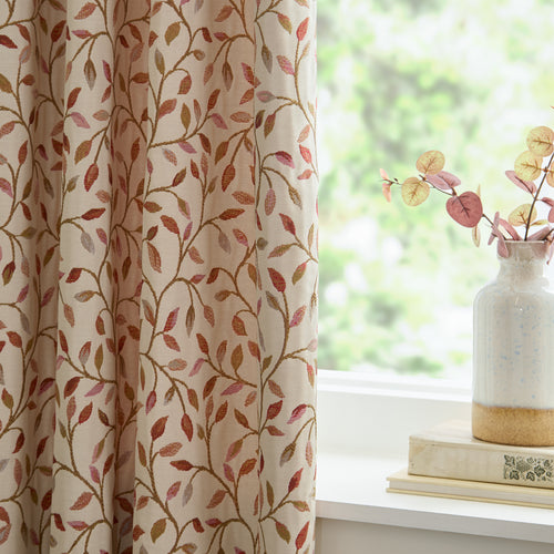 Cervino Jacquard Room Darkening Pencil Pleat Curtains Rednut