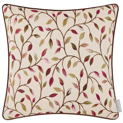 Floral Pink Cushions - Cervino Woven Jaquard Feather Filled Cushions Damson Voyage Maison