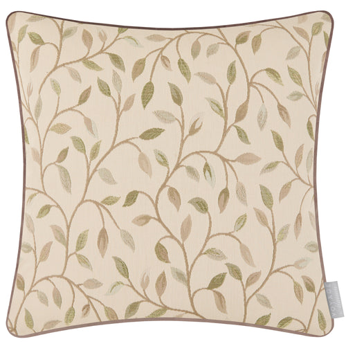 Floral Green Cushions - Cervino Woven Jaquard Feather Filled Cushions Lichen Voyage Maison