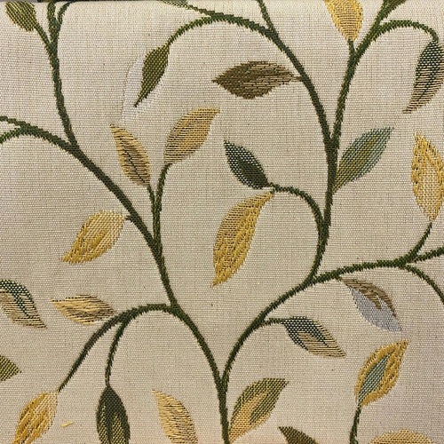 Floral Yellow Fabric - Cervino Woven Jacquard Fabric (By The Metre) Autumn Voyage Maison