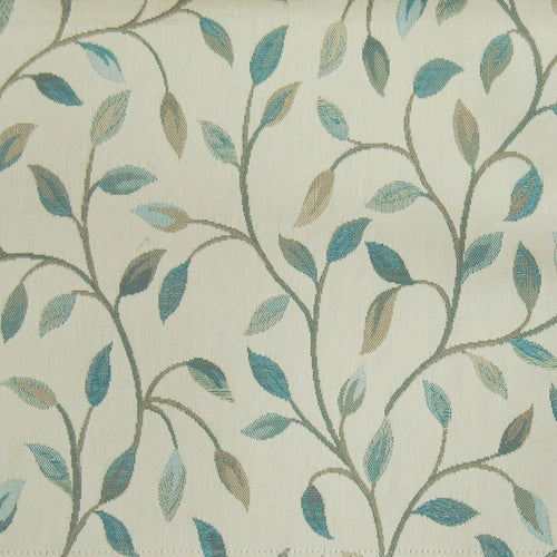 Floral Blue Fabric - Cervino Woven Jacquard Fabric (By The Metre) Duck Egg Voyage Maison