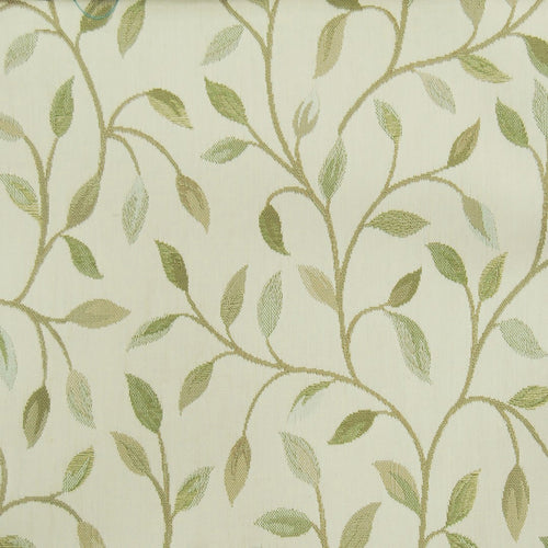 Floral Green Fabric - Cervino Woven Jacquard Fabric (By The Metre) Lichen Voyage Maison