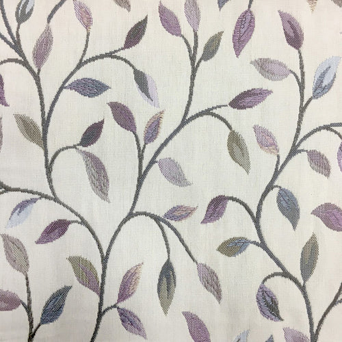 Floral Purple Fabric - Cervino Woven Jacquard Fabric (By The Metre) Pearl Voyage Maison