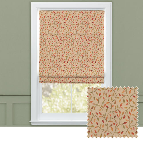 Floral Red M2M - Cervino Woven Jacquard Made to Measure Roman Blinds Default Voyage Maison