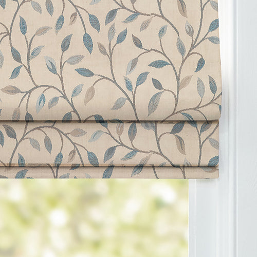 Floral Blue M2M - Cervino Woven Jacquard Made to Measure Roman Blinds Default Voyage Maison