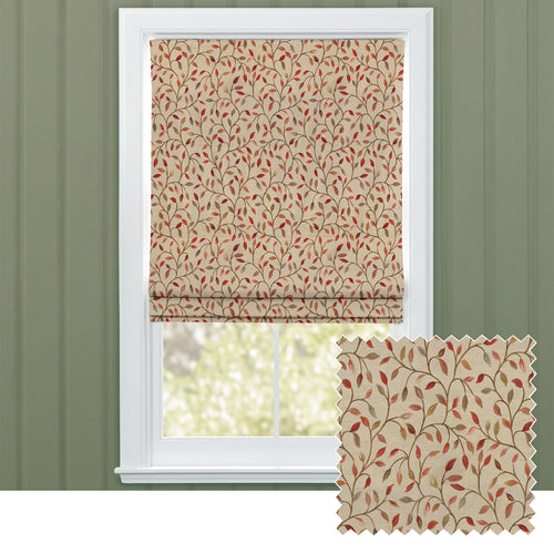 Floral Red M2M - Cervino Woven Jacquard Made to Measure Roman Blinds Default Voyage Maison