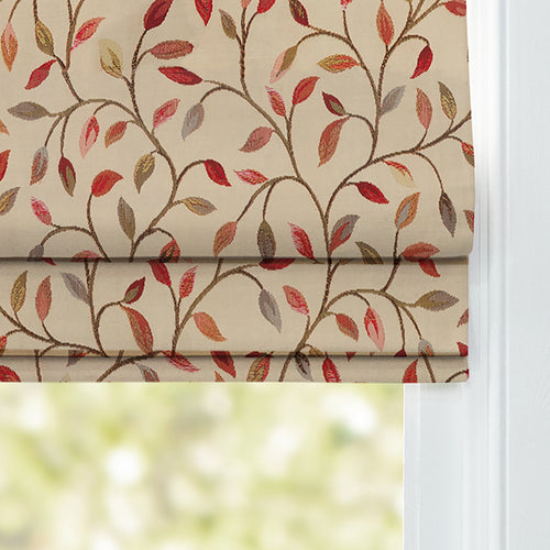 Floral Red M2M - Cervino Woven Jacquard Made to Measure Roman Blinds Default Voyage Maison