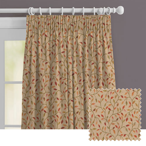 Floral Red M2M - Cervino Woven Jacquard Made to Measure Curtains Default Voyage Maison