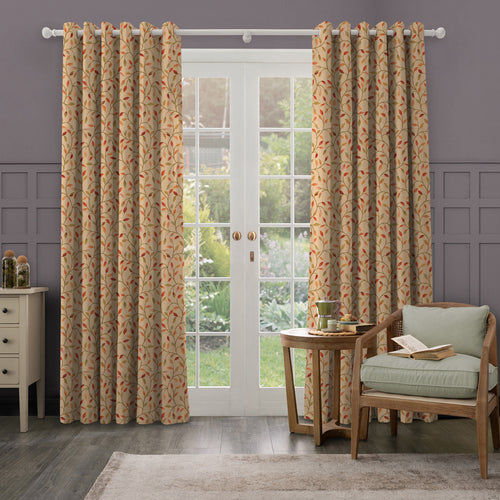 Floral Red M2M - Cervino Woven Jacquard Made to Measure Curtains Default Voyage Maison