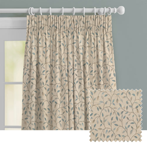 Floral Blue M2M - Cervino Woven Jacquard Made to Measure Curtains Default Voyage Maison