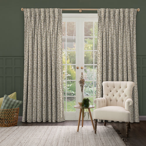 Floral Green M2M - Cervino Woven Jacquard Made to Measure Curtains Default Voyage Maison