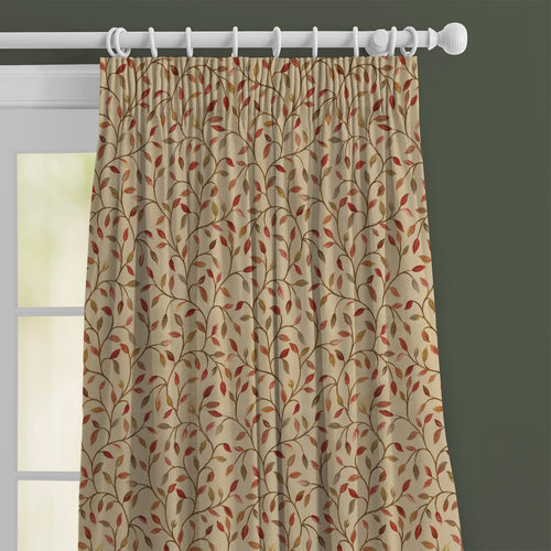 Floral Red M2M - Cervino Woven Jacquard Made to Measure Curtains Default Voyage Maison