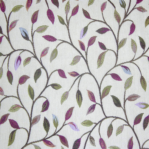 Floral Pink Fabric - Cervino Woven Jacquard Fabric (By The Metre) Elderberry Voyage Maison