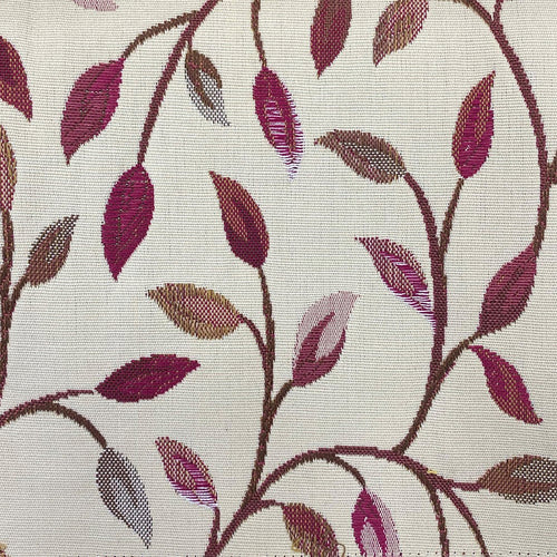 Floral Pink Fabric - Cervino Woven Jacquard Fabric (By The Metre) Plum Voyage Maison