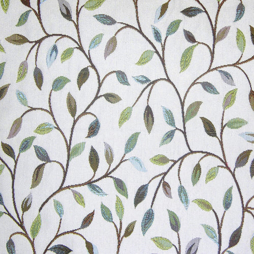 Floral Green Fabric - Cervino Woven Jacquard Fabric (By The Metre) Winter Frost Voyage Maison