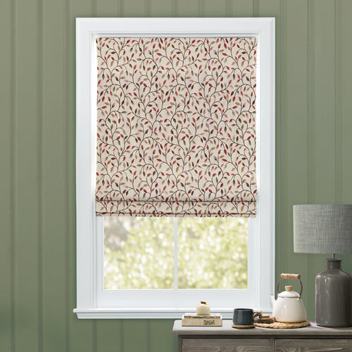 Floral Red M2M - Cervino Woven Jacquard Made to Measure Roman Blinds Default Voyage Maison