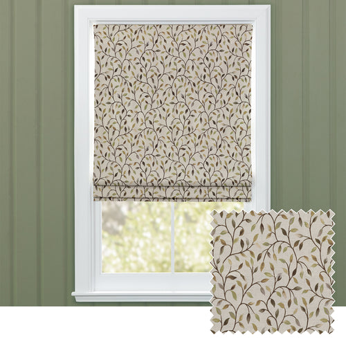 Floral Green M2M - Cervino Woven Jacquard Made to Measure Roman Blinds Default Voyage Maison