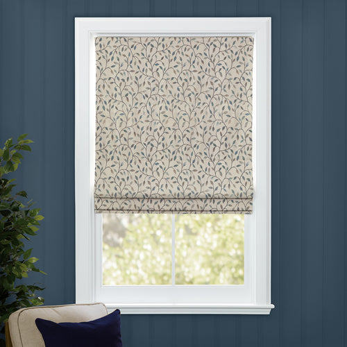 Floral Blue M2M - Cervino Woven Jacquard Made to Measure Roman Blinds Default Voyage Maison