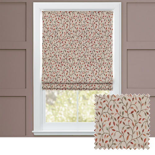 Floral Red M2M - Cervino Woven Jacquard Made to Measure Roman Blinds Default Voyage Maison