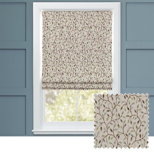 Floral Green M2M - Cervino Woven Jacquard Made to Measure Roman Blinds Default Voyage Maison